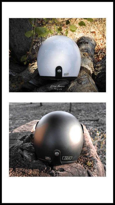 Capacete Vintage/Old School/Retro (Preto Mate ou Branco)|NOVOS