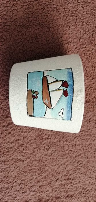 Osłonka "Statek". CERAMIKA. Polnix. Śr. 10cm