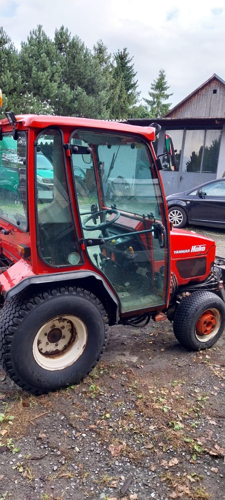 Traktorek Hako 2100 HAKOTRAC,YANMAR ,Motor kręci nie pali,4x4,pług