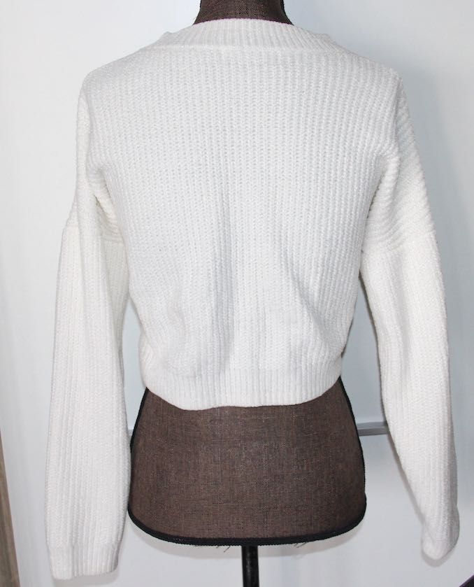 h&m sweter biały bezowe ecru s xs m 34 36 38 kardigan misiu