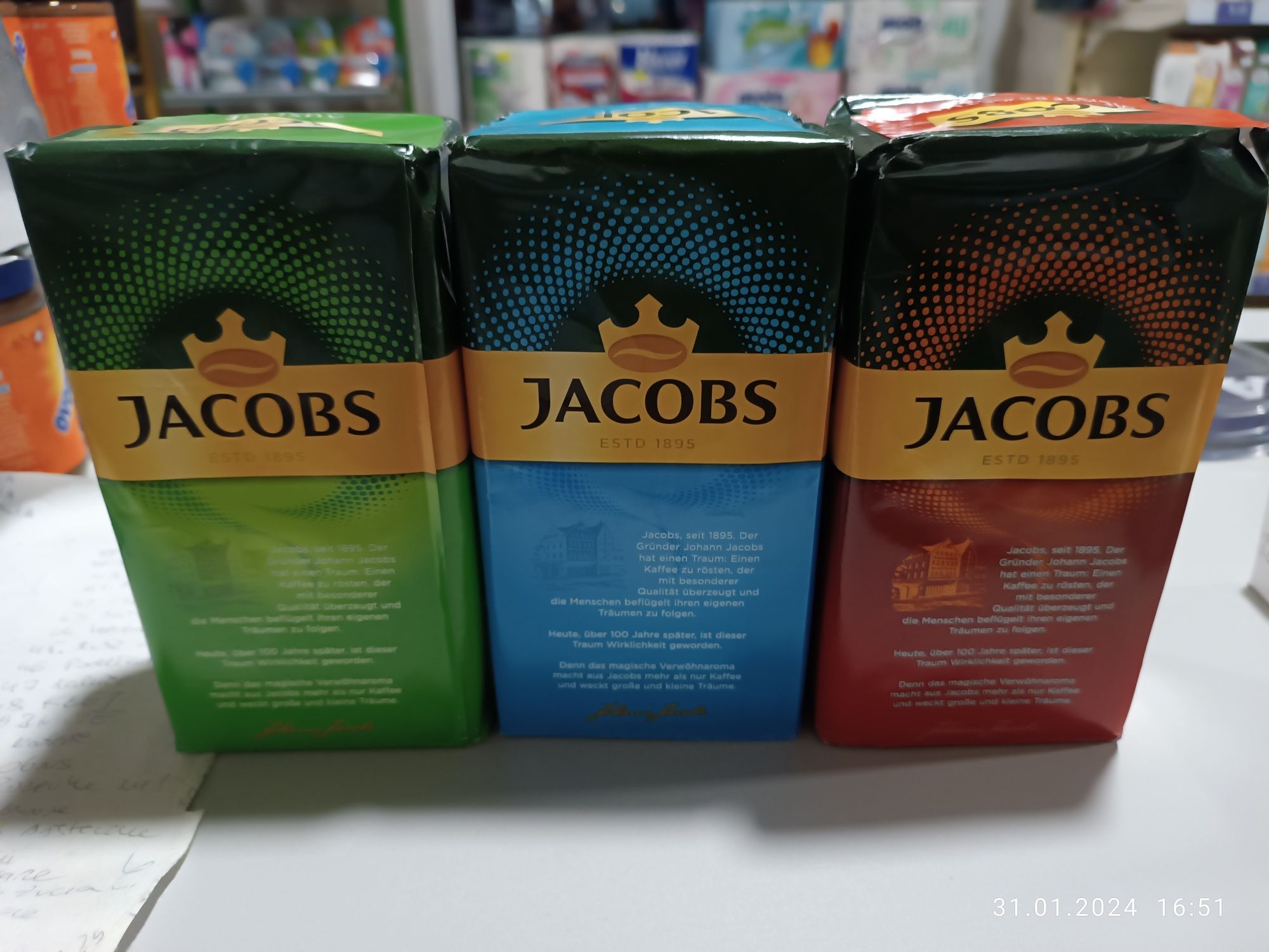 Jacobs kawa mielona 3x500 g ,Nowe