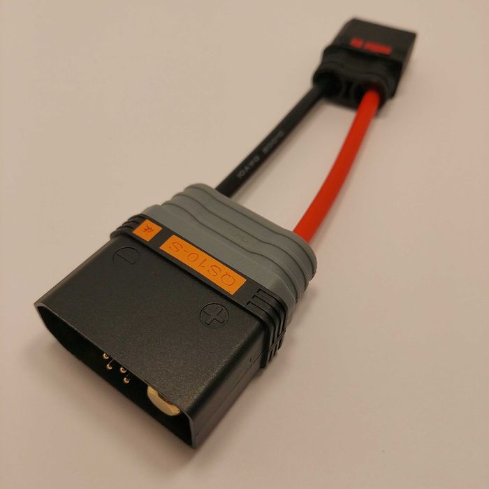 Переходник QS10-Ѕ на QS8-Ѕ Адаптер LiPo аккумуляторов с кабелем 6AWG