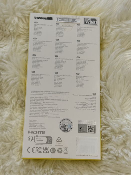 Koncentrator Baseus USB C 7 w 1 z 4K60Hz HDMI, 100W PD