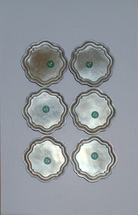 Gutezaichen Zinngeret Real 6 podstawek z cyny