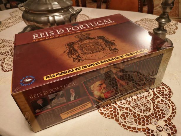 36 dvd's Reis de Portugal - selados - colecção completa