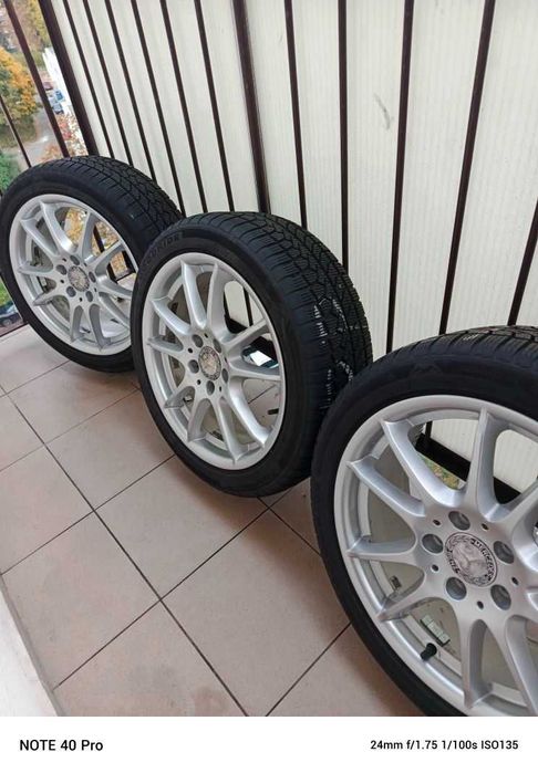 Kompletne koła 17 cali z oponami do Mercedesa Klasa B