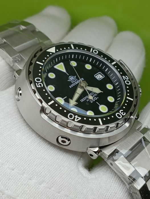 Годинник/часы дайвер AddiesDive tuna, тунець 300m seiko NH35