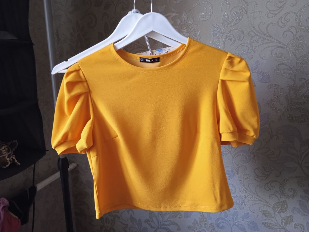 Жовта яскрава блузка футболка М-Л