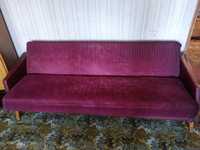 Бордовый диван с креслами в комплекте