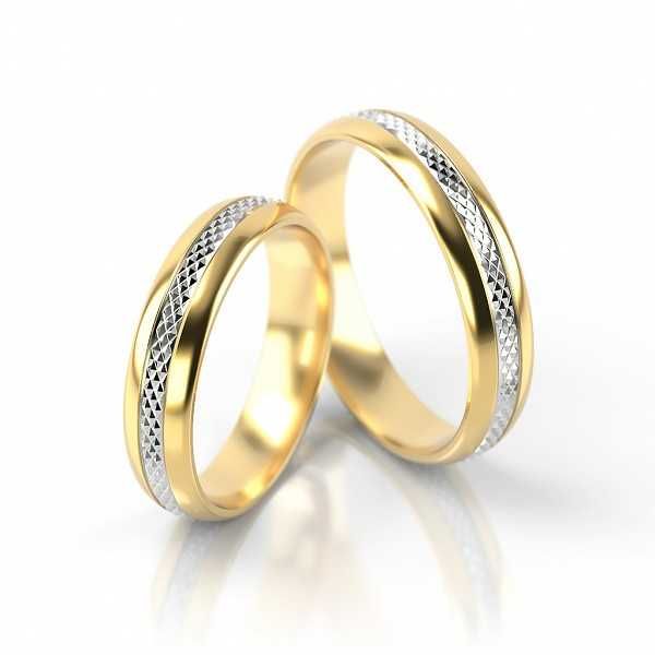 obrączki ślubne z łączonego złota pr. 585