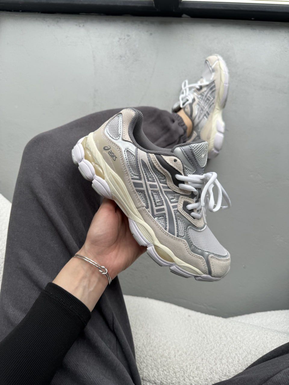 Без предоплат! Женские кроссовки Asics Gel NYC 36-41р Beige Grey 2024