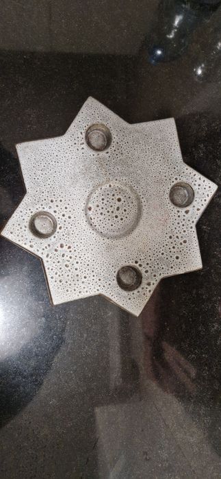 Świecznik świąteczny ceramika