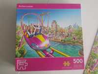 Puzzle 500 elementów, park rozrywki, rollercoaster, kompletne