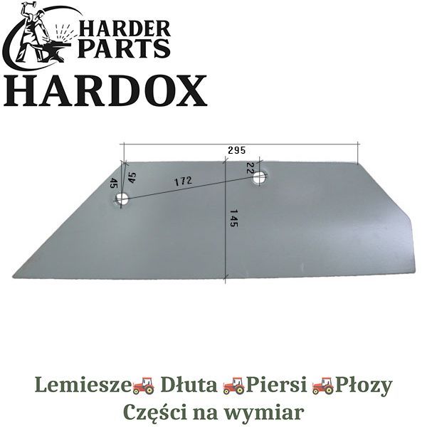 Lemiesz 14 Skjold HARDOX 9006.005 części do pługa 2X lepsze niż Borowe