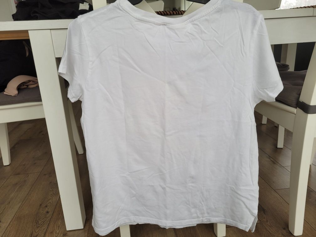 Bluzka koszulka t-shirt H&M L.O.G.G 36 S oversize bdb