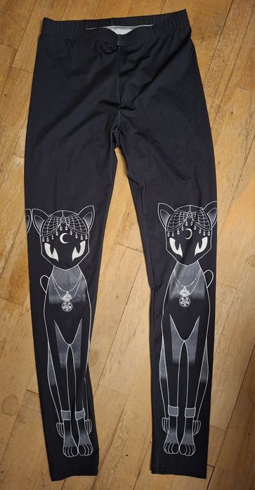 Legginsy czarne z kotem