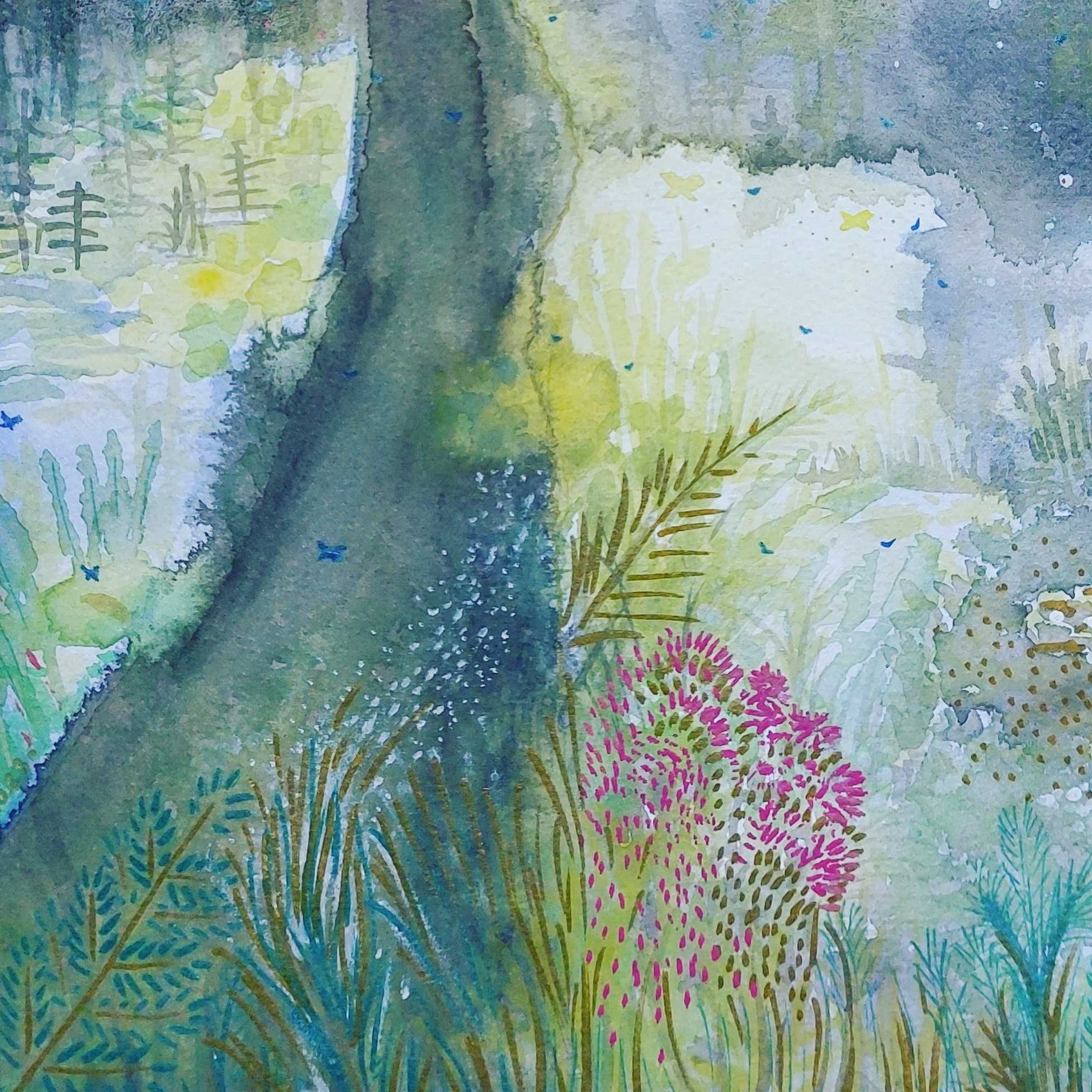 "Wszechrzeczy blask" akwarela na papierze 31x41 cm