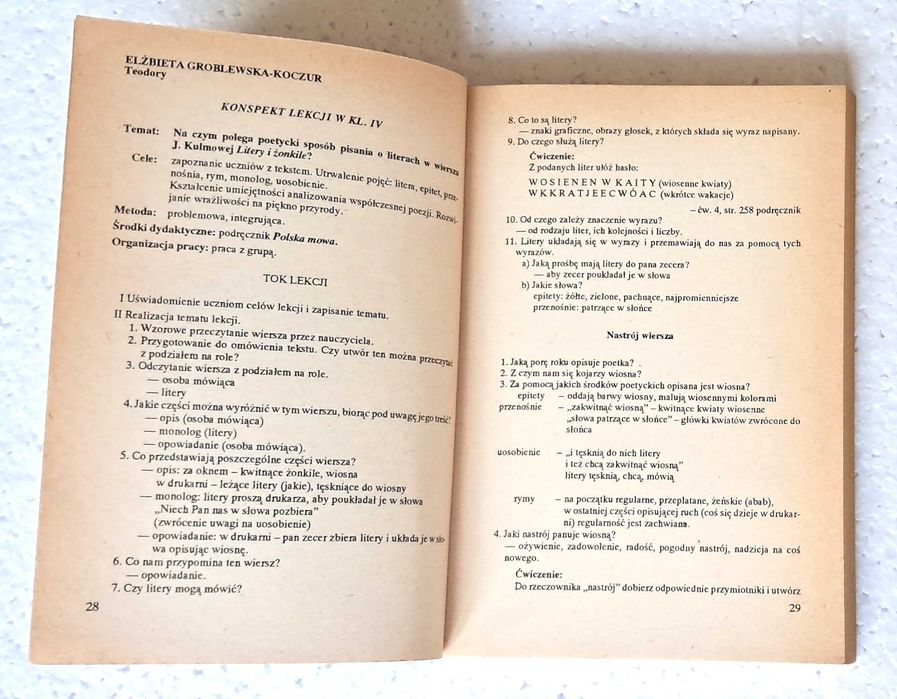 Język Polski w Szkole dla klas IV-VIII. Numer 5. Rok szkolny 1992/1993