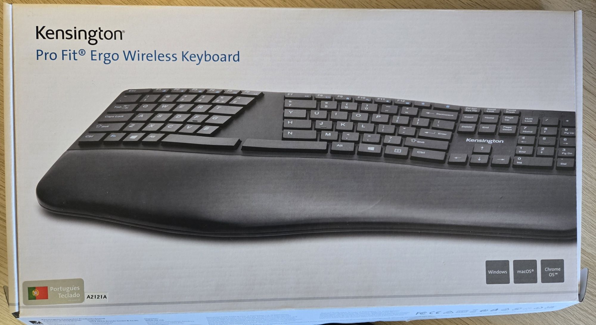 Teclado Ergonômico Kensington Pro Fit Ergo Wireless Keyboard