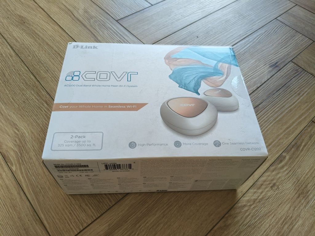 Zestaw Mesh Wi-Fi D-Link COVR-C1202 (2-pack) – bardzo dobry stan! Dwa