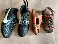 Zestaw, korki Nike, sandały  r. 28 - 28,5