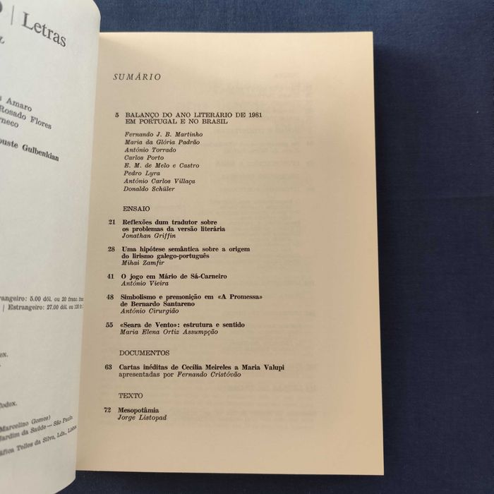Revista Colóquio Letras 66 - Março 1982