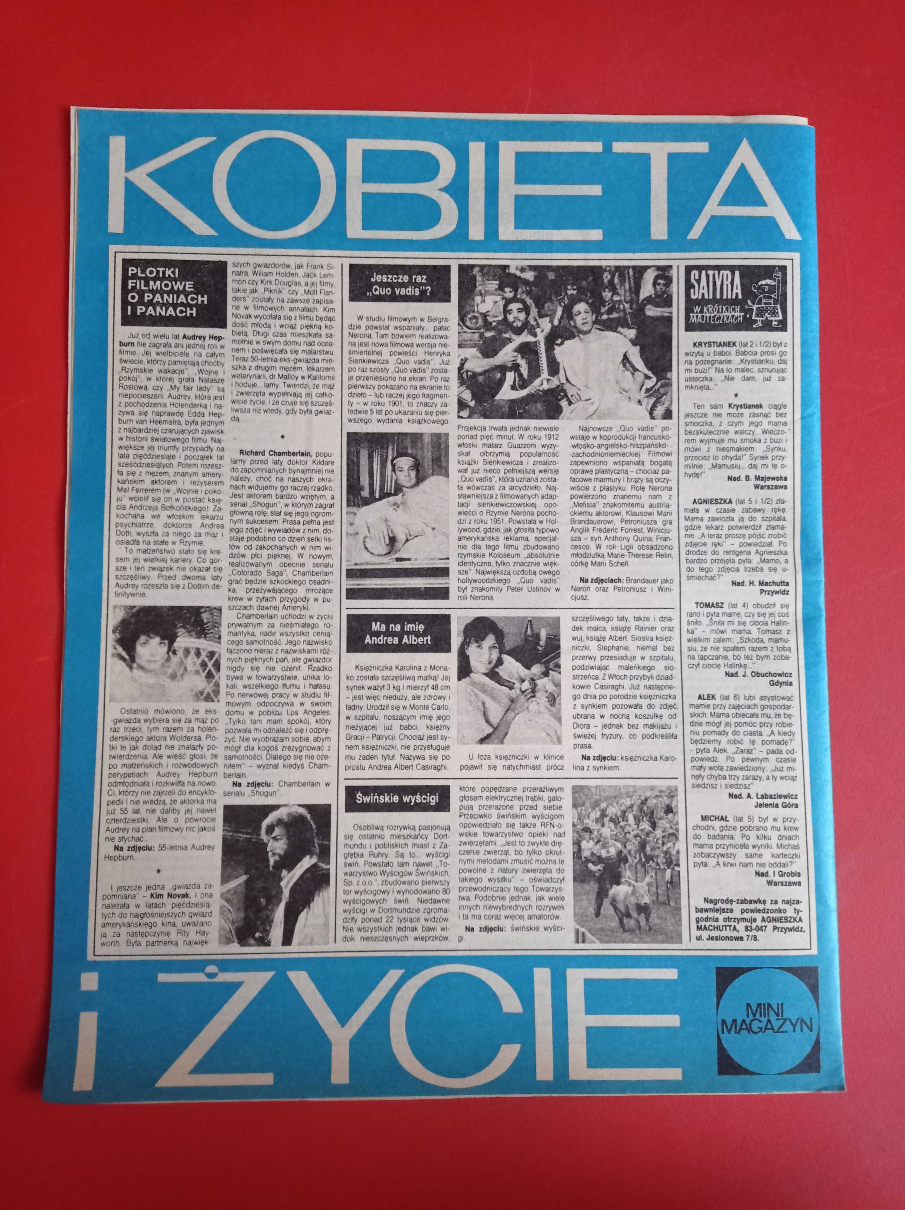 Kobieta i życie, nr 31/1984, 1 sierpnia 1984