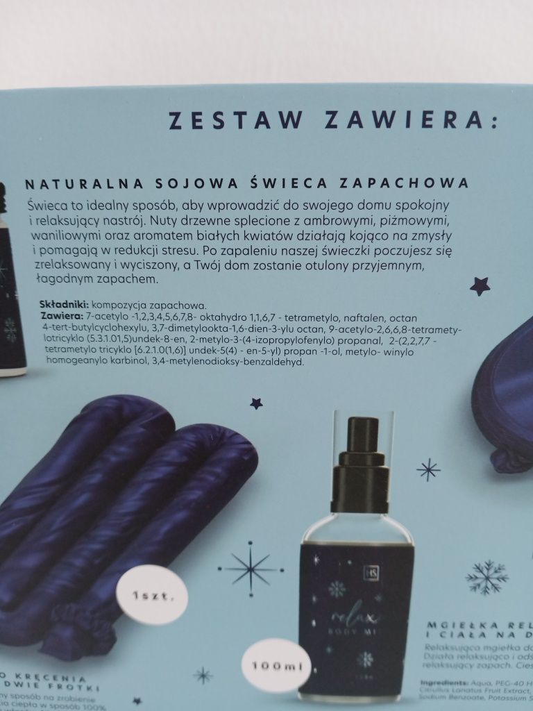 Hiskin zestaw na dobrą noc wałek do włosów, świeca, opaska na oczy