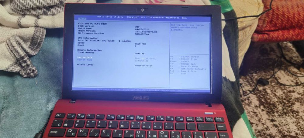 Ноутбук Asus 1225B 11.6` Atom N2600“Cedar Trail”2GbRam разборка