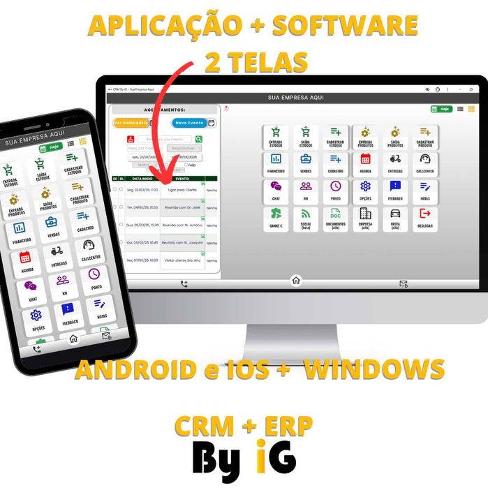 Software By iG - Aplicação + CRM + ERP  Gestão para Empresas Low Cost