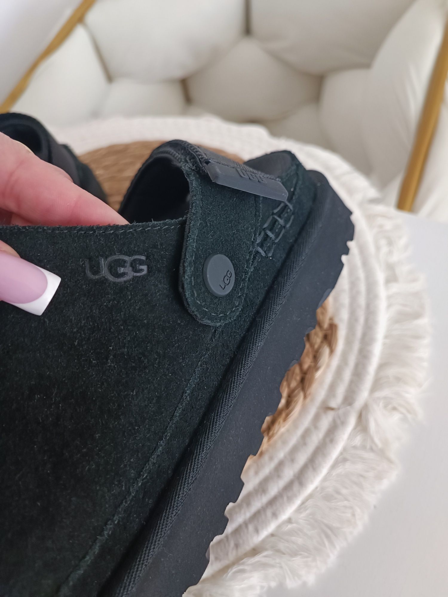 Nowe Ugg Clog klapki zamsz 39