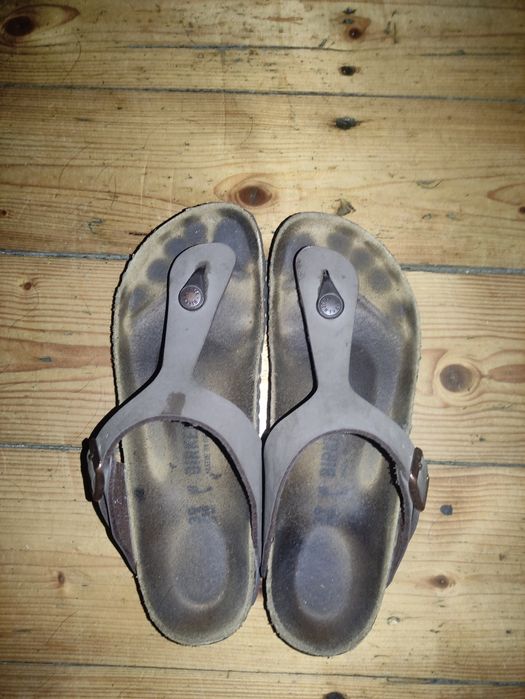Birkenstock japonki brązowe