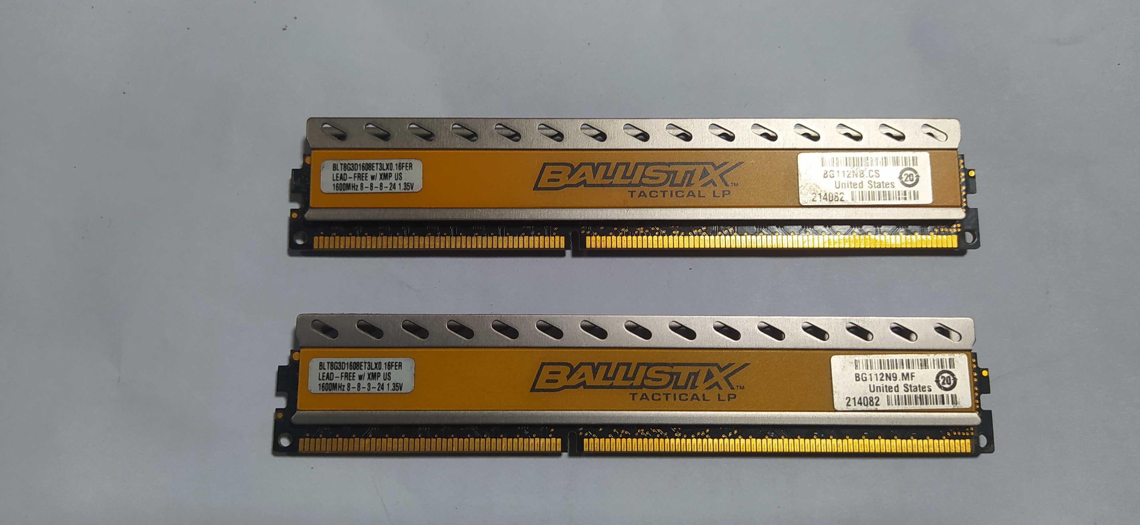 Crucial Ballistix TacticalLP 16GB 2x8GB DDR3-1600 NISKI PROFIL!