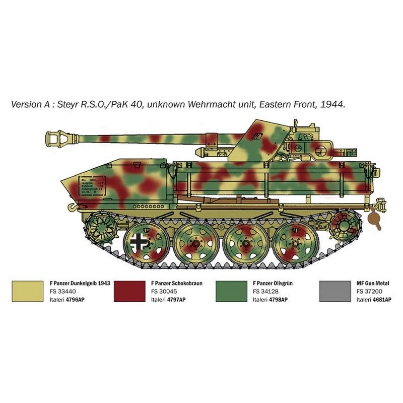 Czołg Italeri 0355 model 1:35 RSO / PAK-40