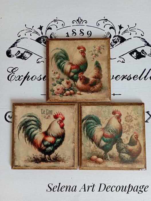 Dekoracyjne podstawki farmhouse Prowansja vintage shabby chic decou