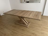Mesa Extensível com Pernas Cruzadas cor Carvalho