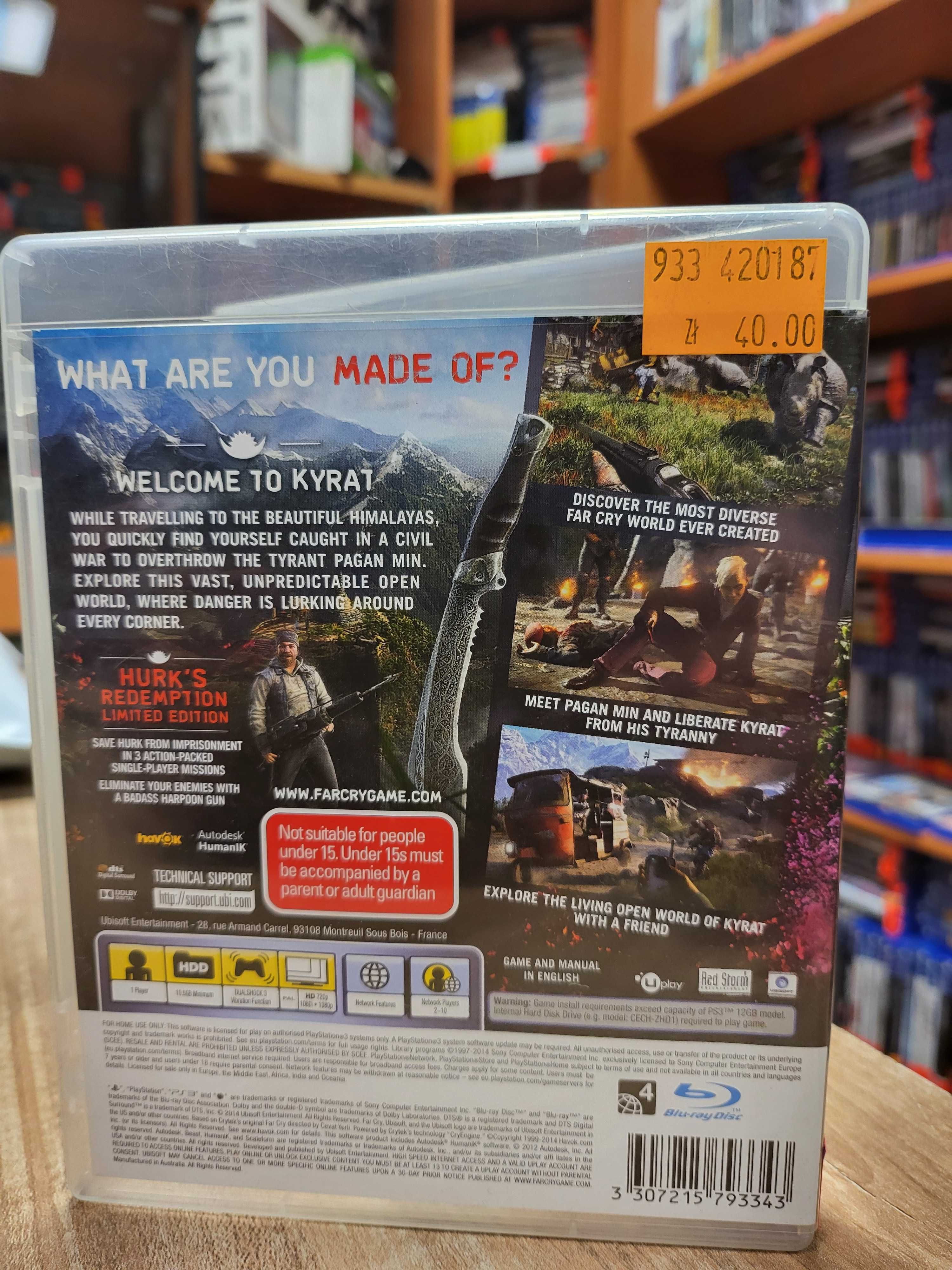 Far Cry 4 Sony PlayStation 3 (PS3) SklepRetroWWA