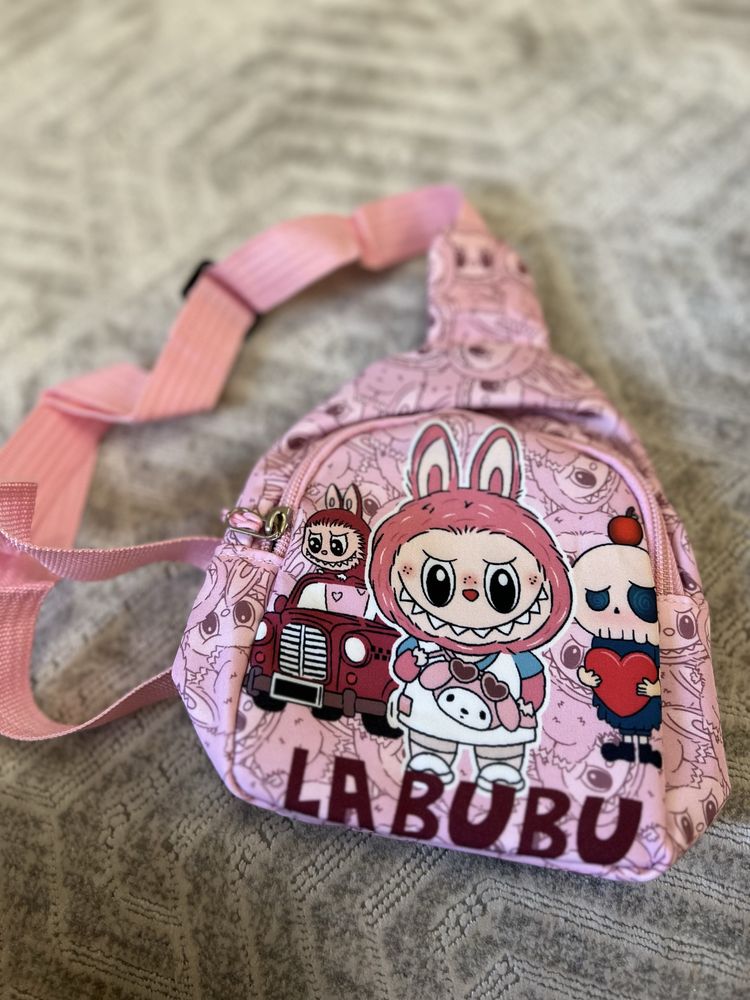 Сумочка labubu ,дитяча сумочка через плече,бананка, рюкзак малий