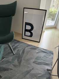 Plakat premium litera B w czarnej  w ramce Ribba Ikea 61/91