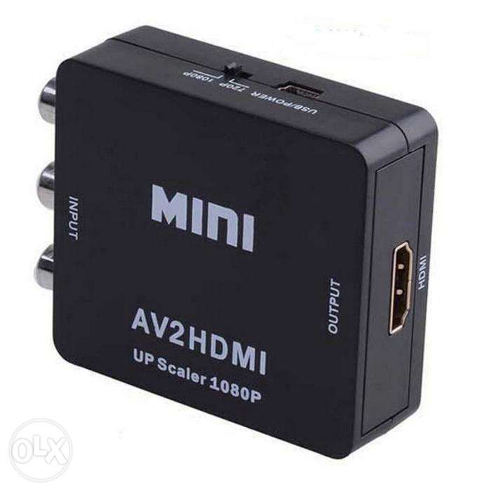 (NOVO) Conversor AV/3RCA para HDMI - PRETO