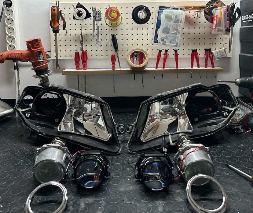 УСТАНОВКА  bi-led перепаковка фар ремонт фар заміна лінз поліровка.