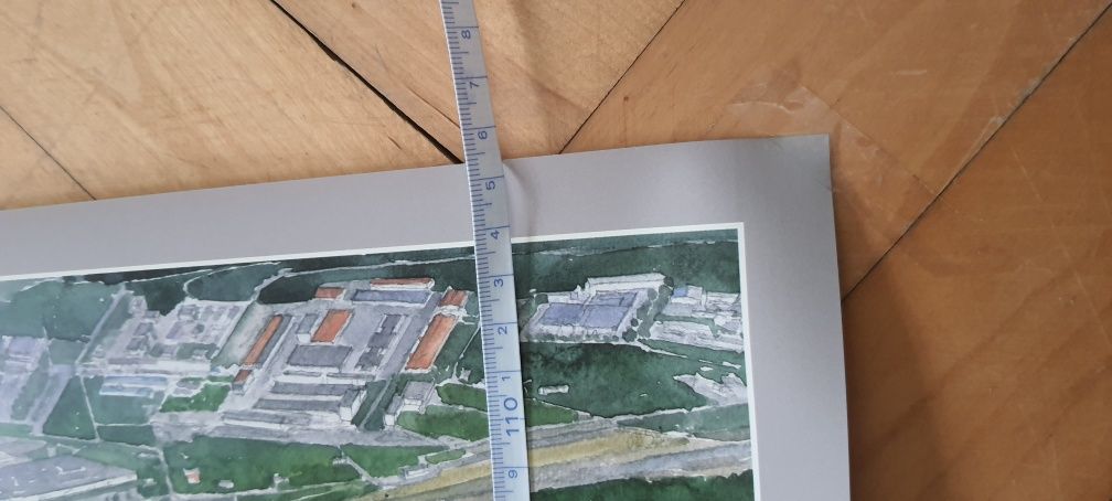 Mapa  centrum Warszawy 3D, plakat.