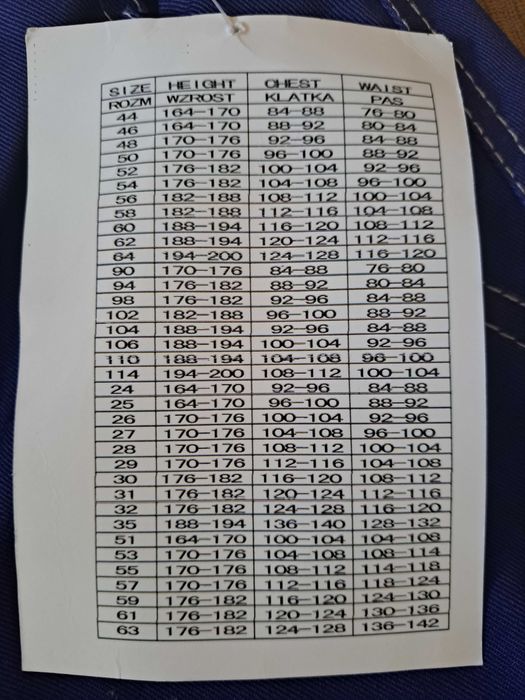 Spodnie robocze roz. 110