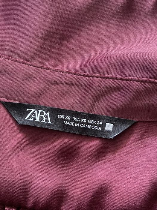 Плаття сукня міді жіноче Zara 4387/264/681 XS Бордове