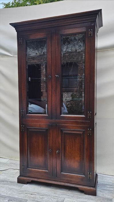 INTERESUJĄCA 100% Lita Dębowa Witryna Kolonialna WYSYŁKA