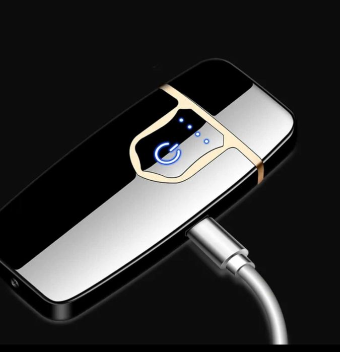 Зажигалка спиральная USB 712 в упаковке. Розница/опт. Цвет: черный