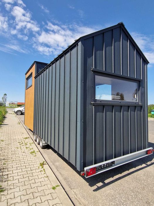Domek mobilny 255x720 powystawowy , z homologacją od ręki