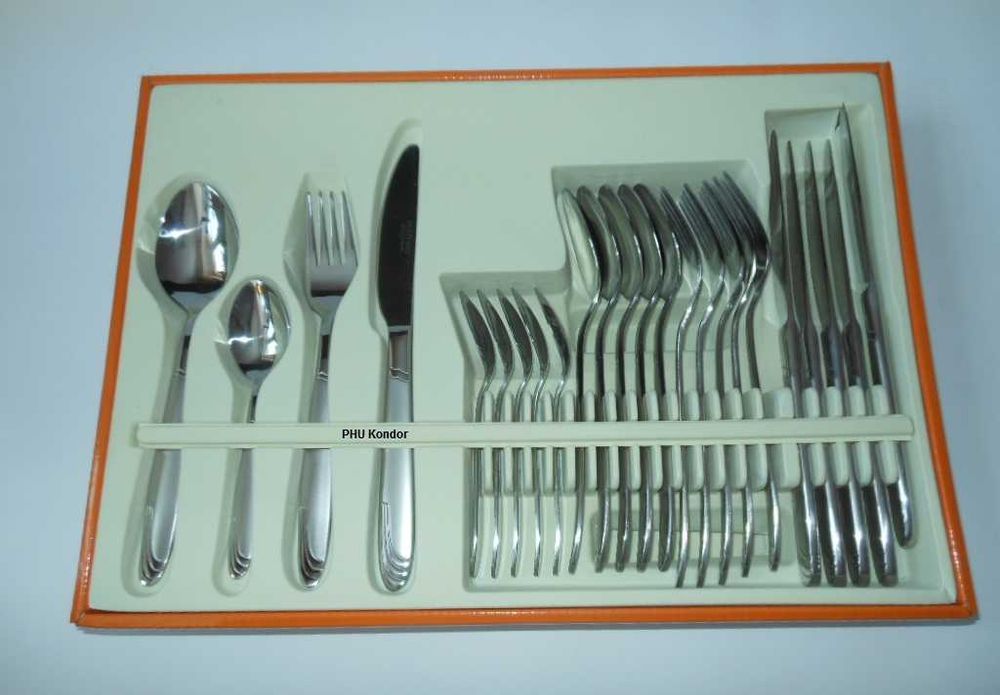 HOFFNER Zestaw sztućców 24 elementy Satyna, Komplet Sztućce 6 osobowe
