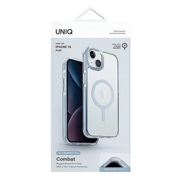 Etui UNIQ Combat Magclick Charging na iPhone 15 Plus / 14 Plus - jasno