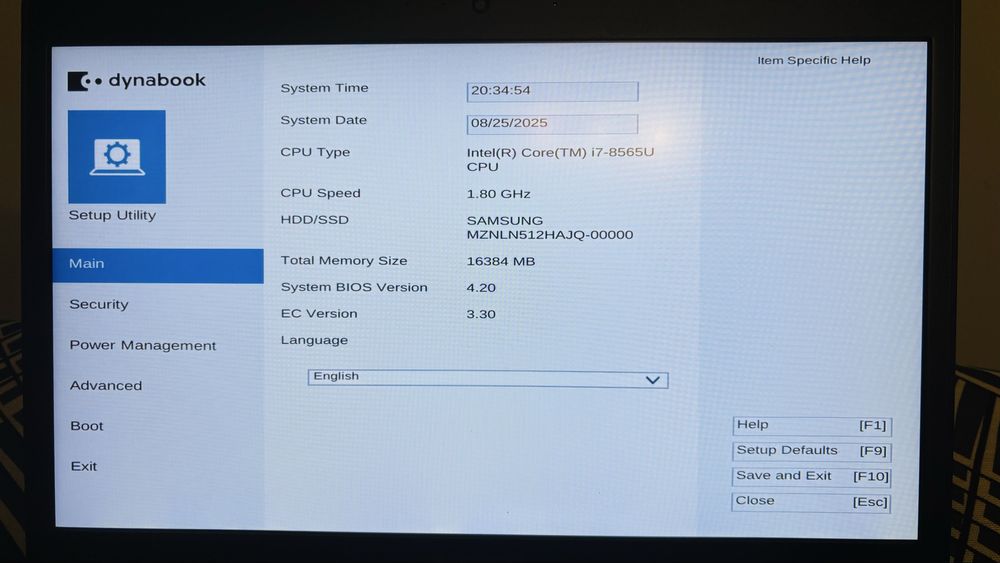 Laptop Dynabook Toshiba TECRA X40